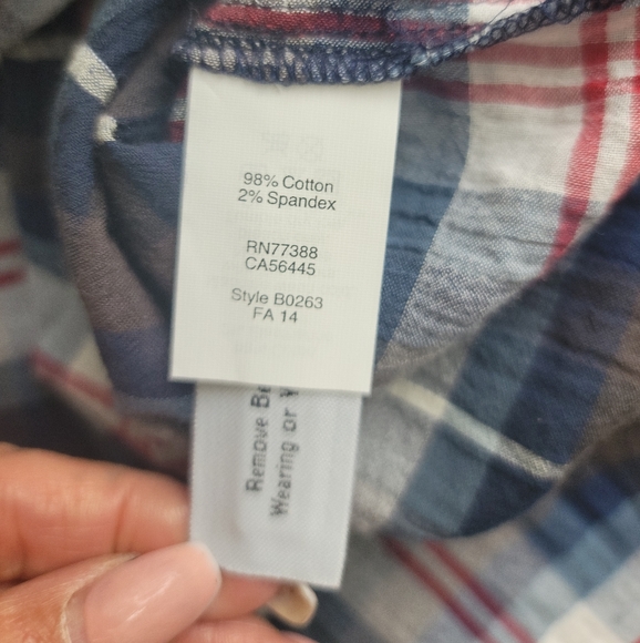 MADEWELL WHEATON PLAID POPOVER RED/WHITE/BLACK WOMEN'S SHIRT SIZE SMALL - Picture 5 of 16